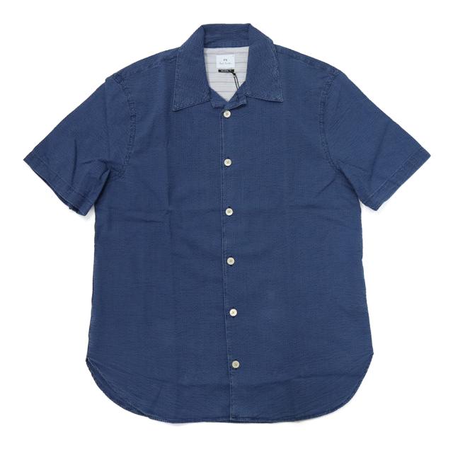 PS PAUL SMITH ポールスミス メンズ カジュアルシャツ M2R 896Z V22617 インディゴブルー 2026春夏新作_4