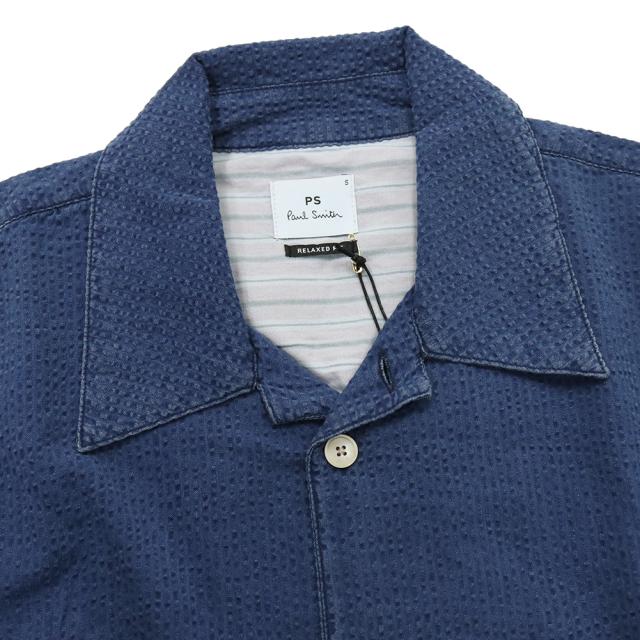 PS PAUL SMITH ポールスミス メンズ カジュアルシャツ M2R 896Z V22617 インディゴブルー 2026春夏新作_5