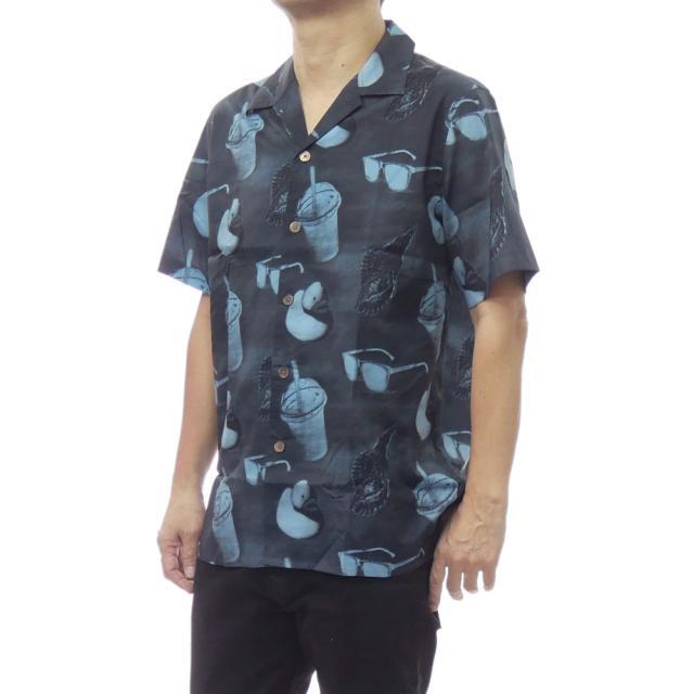 PS PAUL SMITH ポールスミス メンズ カジュアルシャツ 半袖 綿100％ M2R 695U V22653 ネイビー×ブルー 2026春夏新作