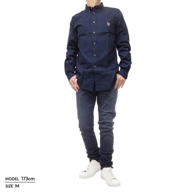 PS PAUL SMITH ポールスミス メンズ カジュアルシャツ M2R 599R PZEBRA ネイビー 定番人気商品_1
