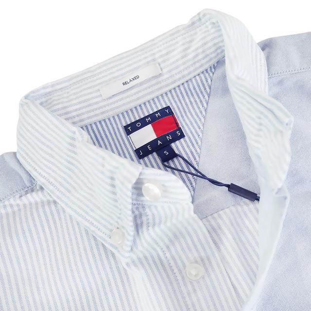 TOMMY JEANS トミージーンズ トミーヒルフィガー メンズ カジュアルシャツ 長袖 綿100％ DM22776 ブルー系マルチカラー 2026春夏新作_5
