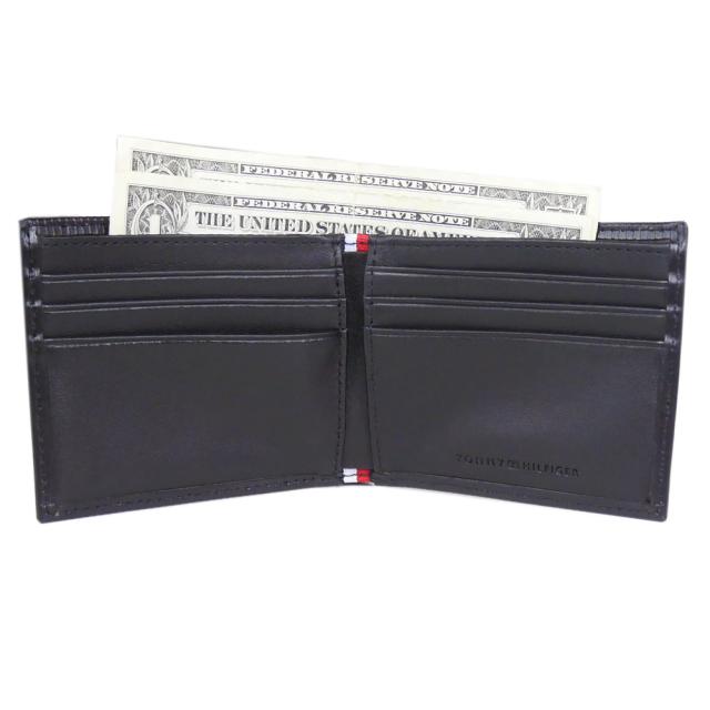 TOMMY HILFIGER トミージーンズ トミーヒルフィガー 財布 メンズ 二つ折り財布 AM13958 ブラック 2026春夏新作_1