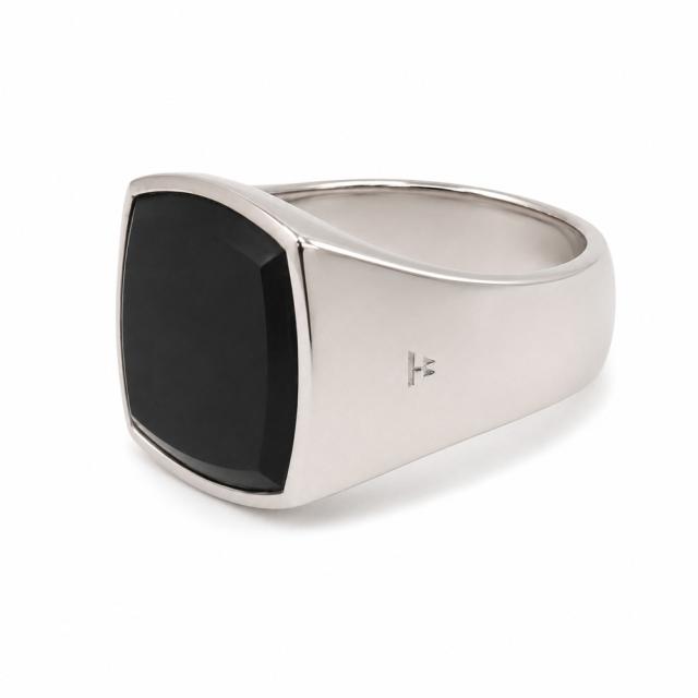 TOMWOOD トムウッド 天然石リング 指輪 シルバーアクセサリー メンズ レディース ユニセックス 100305M/Cushion Black Onyx(M) シルバー 2026春夏新作_1