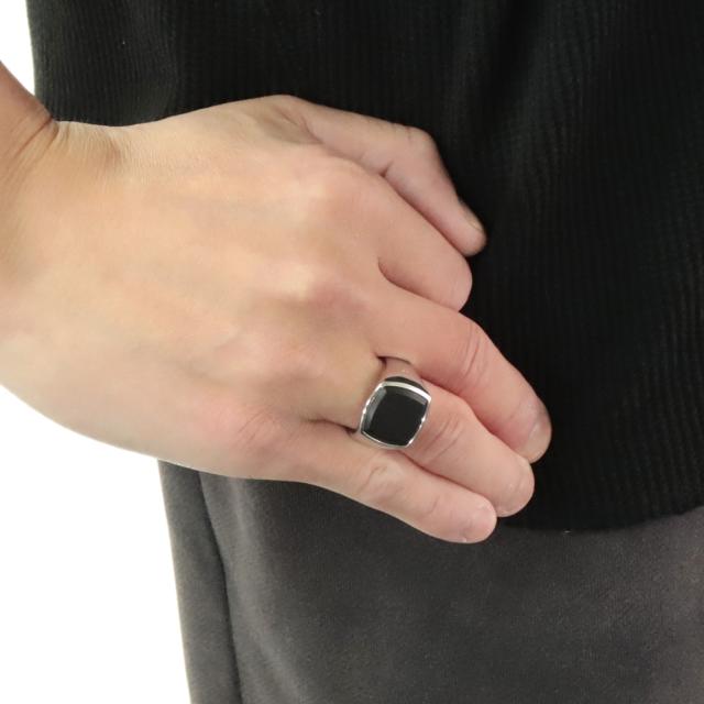 TOMWOOD トムウッド 天然石リング 指輪 シルバーアクセサリー メンズ レディース ユニセックス 100305M/Cushion Black Onyx(M) シルバー 2026春夏新作_2