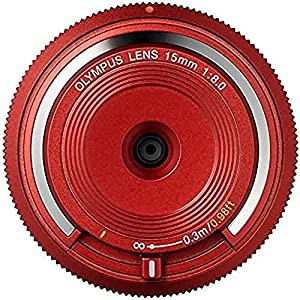 OLYMPUS ボディキャップレンズ マイクロフォーサーズ用 レッド BCL-1580 RED(中古品)
