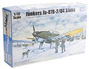 トランペッター 1/32 ドイツ軍 ユンカース Ju-87B-2/U4 シュトゥーカ 03215 プラモデル(中古品)