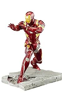 コトブキヤ ARTFX+ アイアンマン MARK46 シビル・ウォー 1/10スケール PVC製 塗装済み簡易組立フィギュア(中古品)