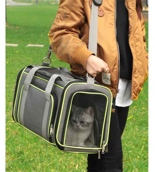 ペットキャリーバッグ 犬 猫用キャリー 肩掛けもできる 人気ペット鞄