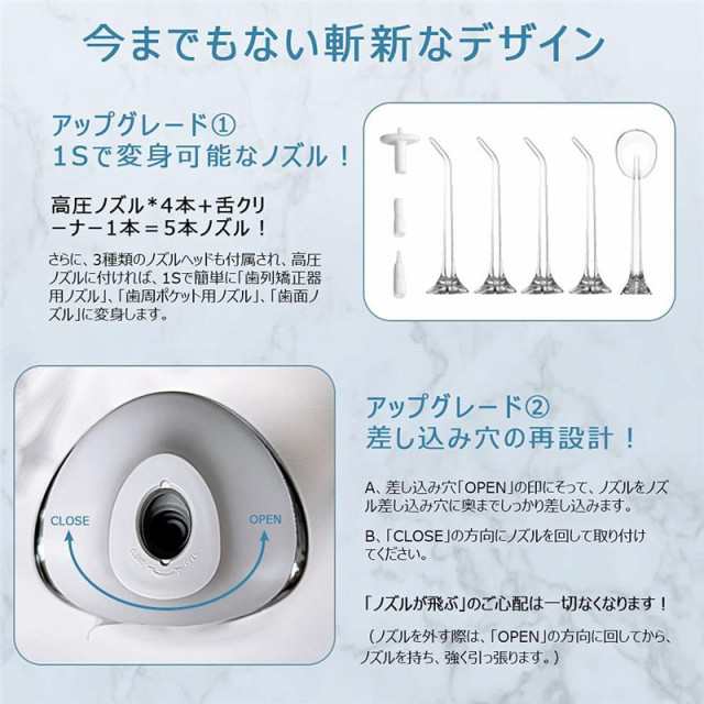 ジェットウォッシャー 口腔洗浄器 口腔洗浄機 350ML 口内洗浄器 超音波 ウォーターピック ウォーターフロス USB充電式 IPX6防水  替えノズの通販はau PAY マーケット - GinGa商事 | au PAY マーケット－通販サイト