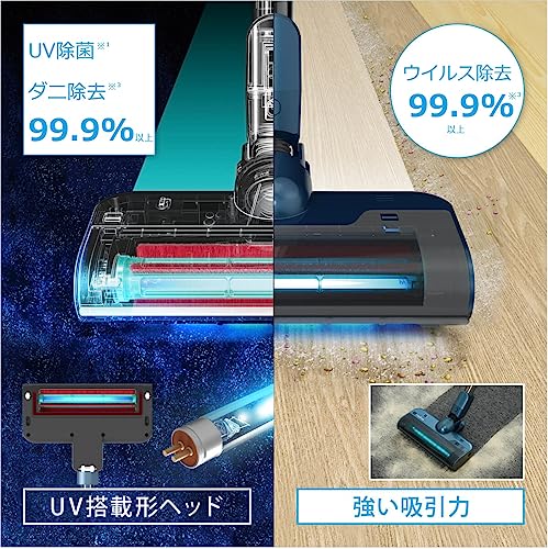 レイコップ UVコードレス掃除機 RGN-300JPRD 強力吸引 UV除菌 HEPAフィルター ダストセンサー搭載 布団クリーナー付きスティッククリーナー 最長31分使用 1.7kg 軽量 充電式クリーナー 静音 小型 車載用/家庭用