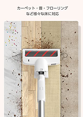 AZMKOO 掃除機 コードレス サイクロン 30Kpa超 低騒音化設計 多重濾過