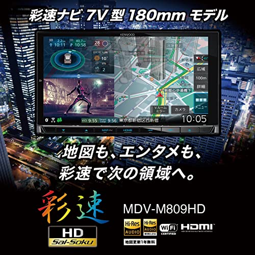 ケンウッド カーナビ 彩速 7インチ MDV-M809HD スマートフォンの ケンウッド カーナビ 彩速 7インチ MDV-M809HD スマートフォンの