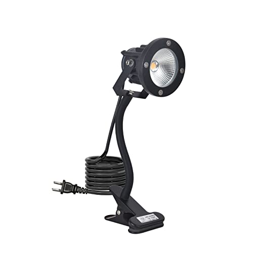 電球色 防水 LEDクリップライト 小型 防雨 防水型 7W 60W型相当 スイッチなし コード長3m 看板用 黒板用照明 店舗看板用 店頭看板 LEDライト 電気スタンド デスクスタンド アームライト ピッコロライト アウトドア エクス
