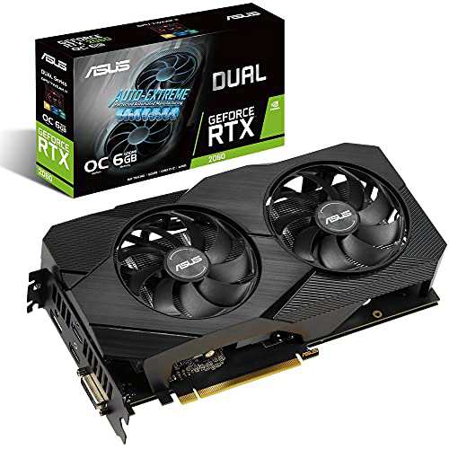 ASUS Dual GeForce RTX2060 グラフィクスボード OC/6G/DDR6/2.5 slot (DUAL-RTX2060-O6G-EVO)