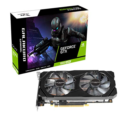 熟練者目標にする NVIDIA GeForce GTX 1660Super 積み上げる グラフィックゲーム盤 6GB デュアル愛好者 GALAKURO GAMING続きもの GG-GTX1660SP-E6GB/DF