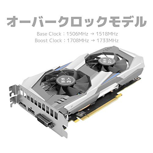 玄人志向 ビデオカード GEFORCE GTX 1060搭載 GF-GTX1060-E6GB/OC2/DF