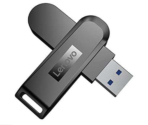 Lenovo USBメモリ 高速 USB 3.1 Gen1 対応(Type-A) 最大読出速度120MB/s 金属製の360度回転 耐衝撃 防塵 のフラッシュドライブ X3 (128GB