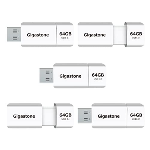 Gigastone Z60 USBメモリ 64GB 5個セット USB3.2 Gen1 メモリスティック 高性能 Flash Drive USB 2.0/USB 3.0/USB 3.1 にも対応