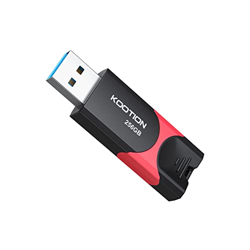 KOOTION USBメモリ 256GB USB 3.0 (USB 3.2 Gen 1)スライド式 PS4動作確認済 メモリースティック フラッシュメモリ 読取最大110MB/秒 ブラックの通販は