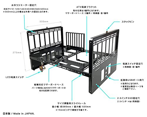 親和産業 長尾製作所 3wayオープンフレーム スタック式 SS-NFRAME