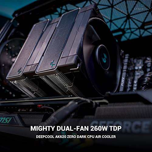 DeepCool AK620 ZERO DARK 高性能 CPU クーラー、デュアルタワー設計