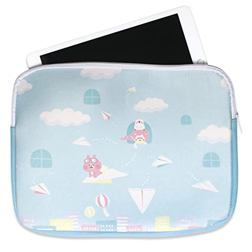 カナヘイ の 小動物 ピスケ & うさぎ PCケース ノートパソコンバッグ タブレットケース スリーブ マルチケース 12インチ (航空管制官（水色）)