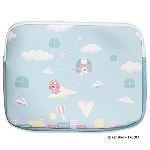 カナヘイ の 小動物 ピスケ & うさぎ PCケース ノートパソコンバッグ タブレットケース スリーブ マルチケース 12インチ (航空管制官（水色）)