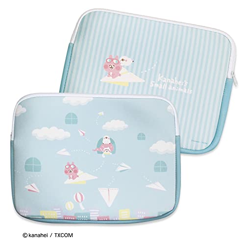 カナヘイ の 小動物 ピスケ & うさぎ PCケース ノートパソコンバッグ タブレットケース スリーブ マルチケース 12インチ (航空管制官（水色）)