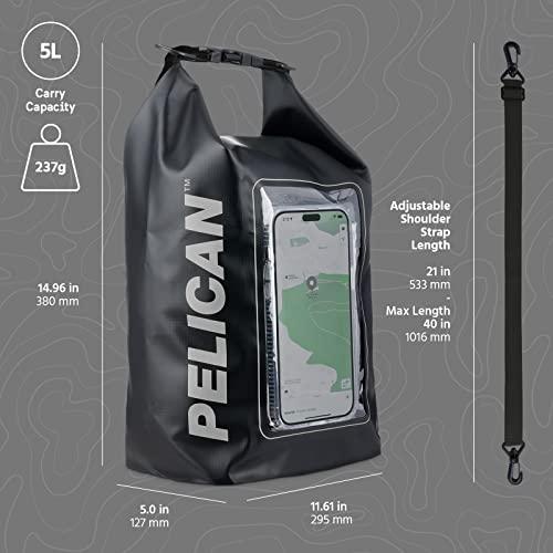 【Pelican】防水バック 防水バッグ 防水ポーチ 防水ケース 大容量 マチ付き 耐水 5L 海 釣り プール 雨 顔認証 撮影 通話 最大7.0インチ対応 スマホ スマフォ スマホポケット スマフォポケット タッチパネル対応〔取り外し_5