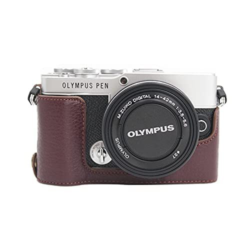 対応 Olympus オリンパス PEN PEN E-P7 EP7 銀付牛革カメラ バッグ 