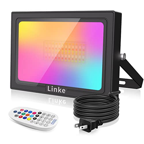 2023年最新型 RGBライト RGB投光器 カラーライト フラッドライト ライトアップ 60W LED 300W相当 明るい 省エネ IP66防水 リモコン操作 40種類照明モード タイミング機能 調光可能 メモリー機能 屋外 屋内 バの通販は