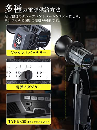 ビデオライト, COLBOR CL100X 超軽量ライト 作業出力110W 色温度 ビデオライト, COLBOR CL100X 超軽量ライト 作業出力110W 色温度