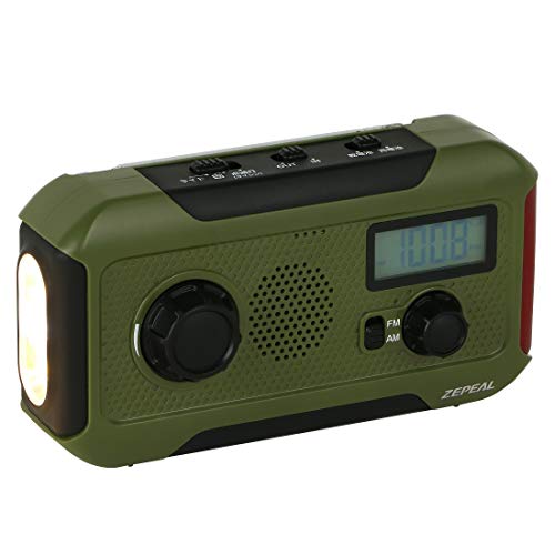 ZEPEAL ゼピール 充電式ライトシリーズ2200mAh 手回し充電ラジオライト スマホ充電 グリーン DJL-H363の通販は
