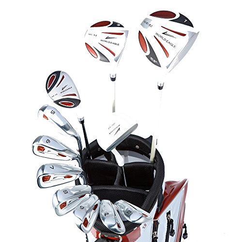 WORLD GOLF(ワールドゴルフ) ワールドイーグル WE-5Z メンズゴルフセット【ホワイト】R+【ホワイト/レッド】J-F-01α スタンドバッグ 5z-w/r+f-01 w/r