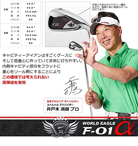 井戸木鴻樹プロ推薦モデル ワールドイーグルF-01αホワイトレッドバッグVer. メンズクラブフルセット【右用】_5