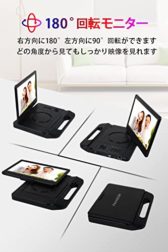 FANGOR ポータブルブルーレイプレーヤー 12.5型 10.1インチ 回転
