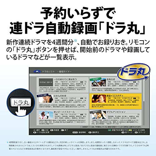 シャープ 2TB 2チューナー AQUOS ブルーレイレコーダー 2B-C20EW1 どんどん自動録画 テキパキ再生 (2022年モデル)_3