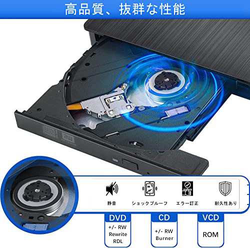 外付けdvdドライブ USB 3.0 type-c CD/DVD読込み・録画込み・書込 CD/DVDプレーヤー 外付け光学ドライブ 外付CD・DVDドライブ  PC外付けドライブ ポータブルドライブ CD/DVDドライブ ノートパソコン Dの通販はau PAY マーケット - ZO | au PAY  マーケット－通販サイト