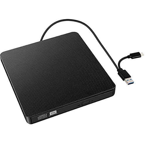 外付CD・DVDドライブ USB3.0/Type Cポート付き CD/DVD読込み 録画込み対応 CD/DVDプレーヤー 外付け光学ドライブ PC外付けドライブ ポータブルドライブ CD/DVDドライブ ノートパソコン CD/DVD読取・の通販は