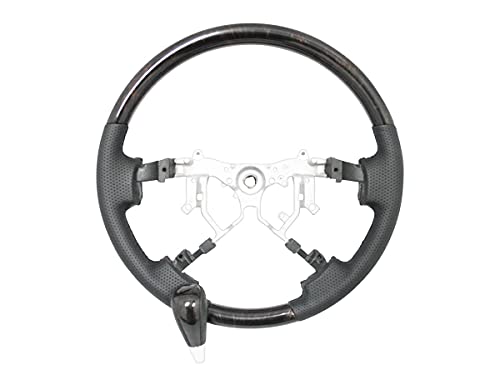 【ハイエース レジアスエース 200系 4型 5型 6型 7型】スタンダードグリップ ステアリング ハンドル | シフトノブ セット (ダークプライム 黒木目マホガニー調)の通販は