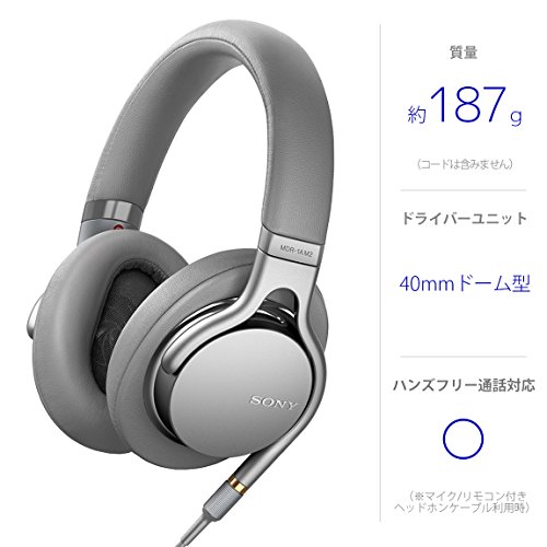 ソニー ヘッドホン MDR-1AM2 S : ハイレゾ 密閉型 折りたたみ式