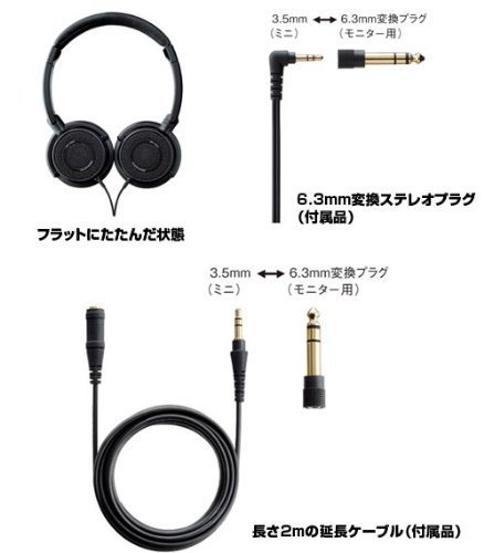 ヤマハ YAMAHA オープンエアー型ヘッドホン ブラック HPH-200 BK 楽器の音色の忠実な再現を目指した自然で緻密な音質 長時間使用でも疲れにくい装着感 延長ケーブルと変換プラグ付属_3