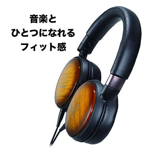 audio-technica ポータブルヘッドホン ハイレゾ音源対応 ウッド