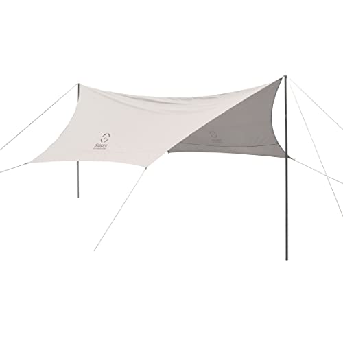 S'more(スモア) A-Base tent Tarp 330 ポリエステルタープ ヘキサタープ タープテント 1~3人 290×330cm 防水 UVカット ホワイト