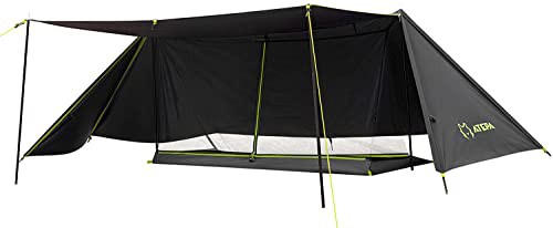 ATEPA パップテント 軍幕テント 簡易 ソロテント 1〜2人用 通気 耐水 軽量 アウトドア キャンプ テント 春/夏/秋適用 ポリエステルの通販は