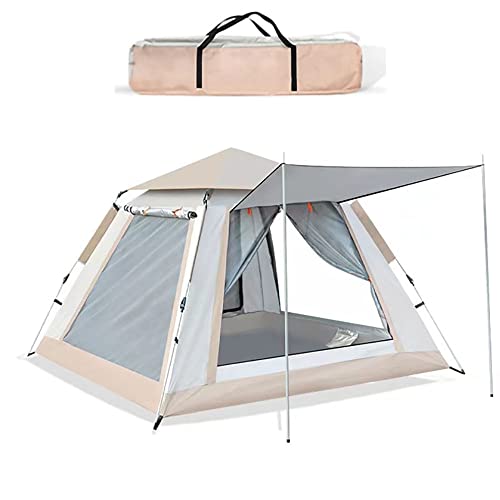 2023最新 テント ワンタッチ ワンタッチテント3-4人/4-6人用 設営簡単 コンパクト二重層 耐水圧3000mm 前室付きUVカット 紫外線防止 キャンプ テント 防風防水 撥水加工 通気 折りたたみ 前後ダブルドア 防虫対策 メッ