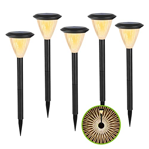 翌朝まで点灯 GWSOLAR ガーデニングライト ５個組セット Smart Lighting ソーラーライト 屋外 防水 電球色 明るさ 50ルーメン 高さ70.5CM 自動点灯 自動消灯 お庭 玄関先 パスライト ガーデンライト ソーラの通販は 10,700円