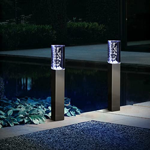 GWSOLAR 6cm角 アクリル スクェア スタイリッシュ ソーラーライト 高さ50cm 2個組 水玉浮ぶ透明感のある光り ホワイト色 自動点灯 自動消灯 IP65 配線不要 簡単設置 ネジ止め 挿し込み可 お庭 玄関先 階段 デッキ の通販は 8,900円