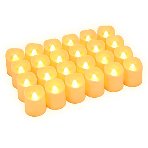 AMIR LED キャンドル ライト 電気 ろうそく 癒しの灯り 揺らぐ炎 リアル感 火を使わない 安全 省エネ 長持ち 便利 おしゃれ クリスマス 結婚式 誕生日 室内 室外飾り 癒しの雰囲気 ハロウィーン装飾 インテリアライト (24の通販は 6,800円
