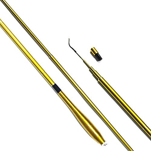 Wellvie へら竿 釣竿 ヘラブナ 竿 釣り竿 約13尺 約3.9m 振出 高弾性 軽量 細身 カーボン ヘラ竿 淡水竿 ハイカーボン （ゴールド）の通販は 5,576円
